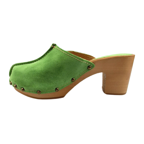 Dina high heel green suede