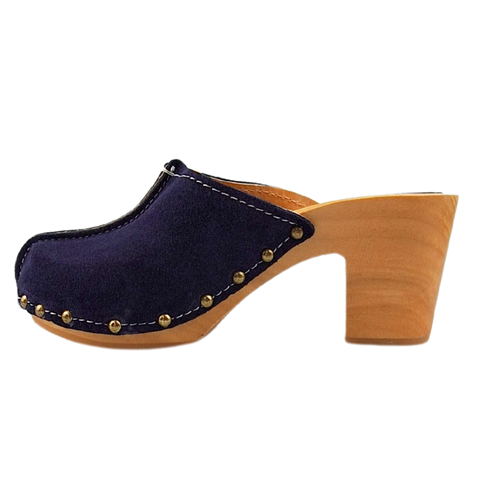 Dina high heel navy blue suede