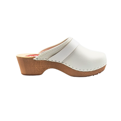 Dina Swedish clogs White