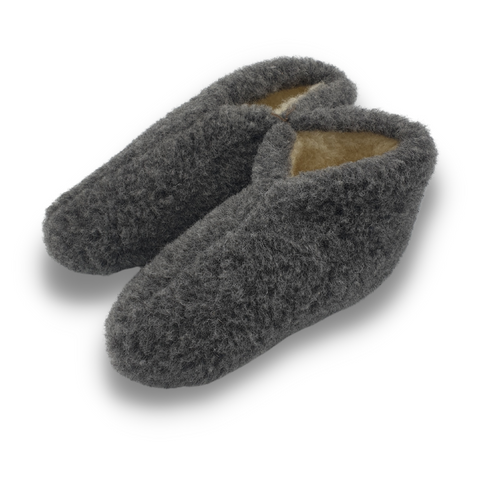 slippers 100% wool black